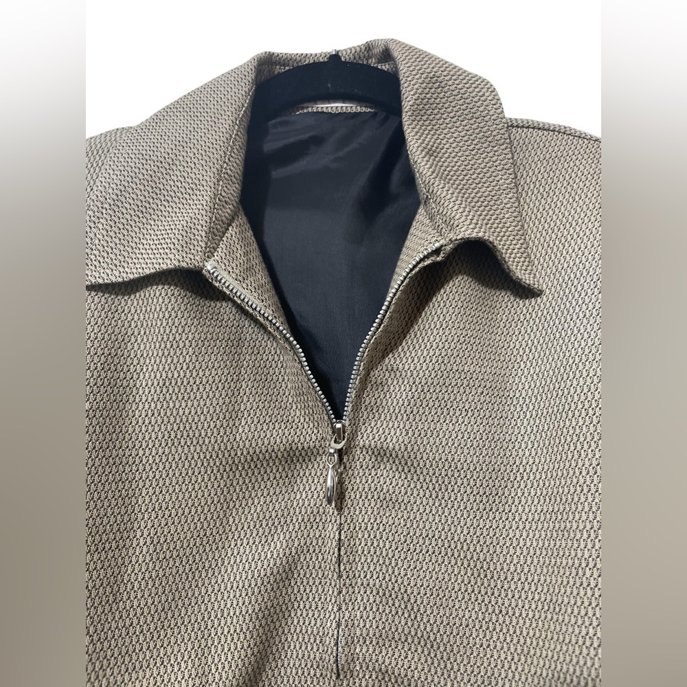 Haley Vintage Herringbone Full Zip Golf Driving Jacket Size Medium - Picture 4 of 8